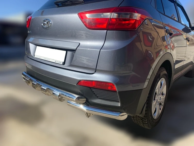 Защита заднего бампера G тройная d60/60/60 мм для Hyundai Creta I  Юко HYC.16.62-1