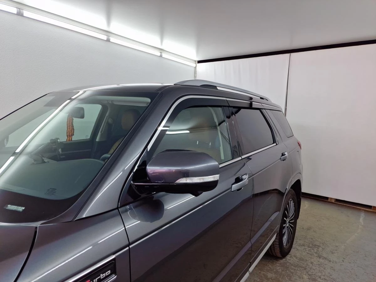 Дефлекторы окон 2D с хром накладками 6 шт. для Changan CS95 I Рестайлинг