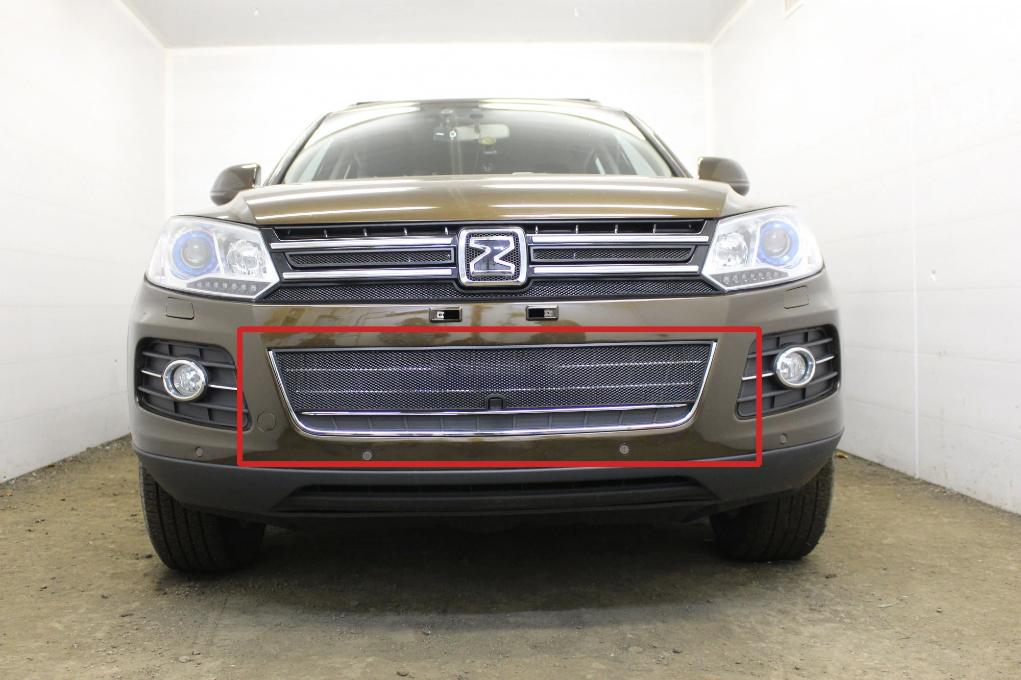 Защитная сетка радиатора низ для Zotye T600 I Черный