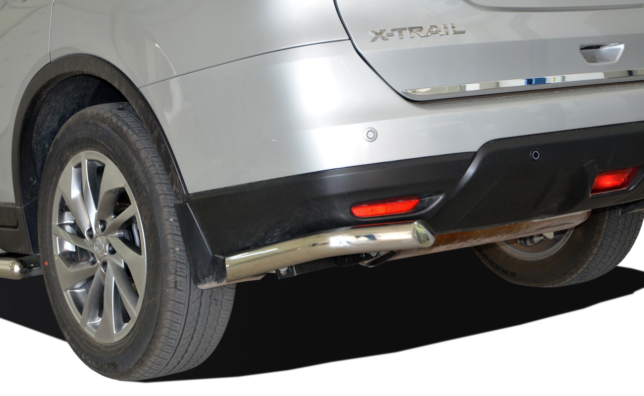 Защита заднего бампера угловая d60 мм для Nissan X-Trail III