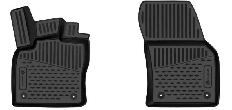 Коврики 3D в салон полиуретан 2шт для Volkswagen Caddy V Черный Element ELEMENT3DAN0187210k.F