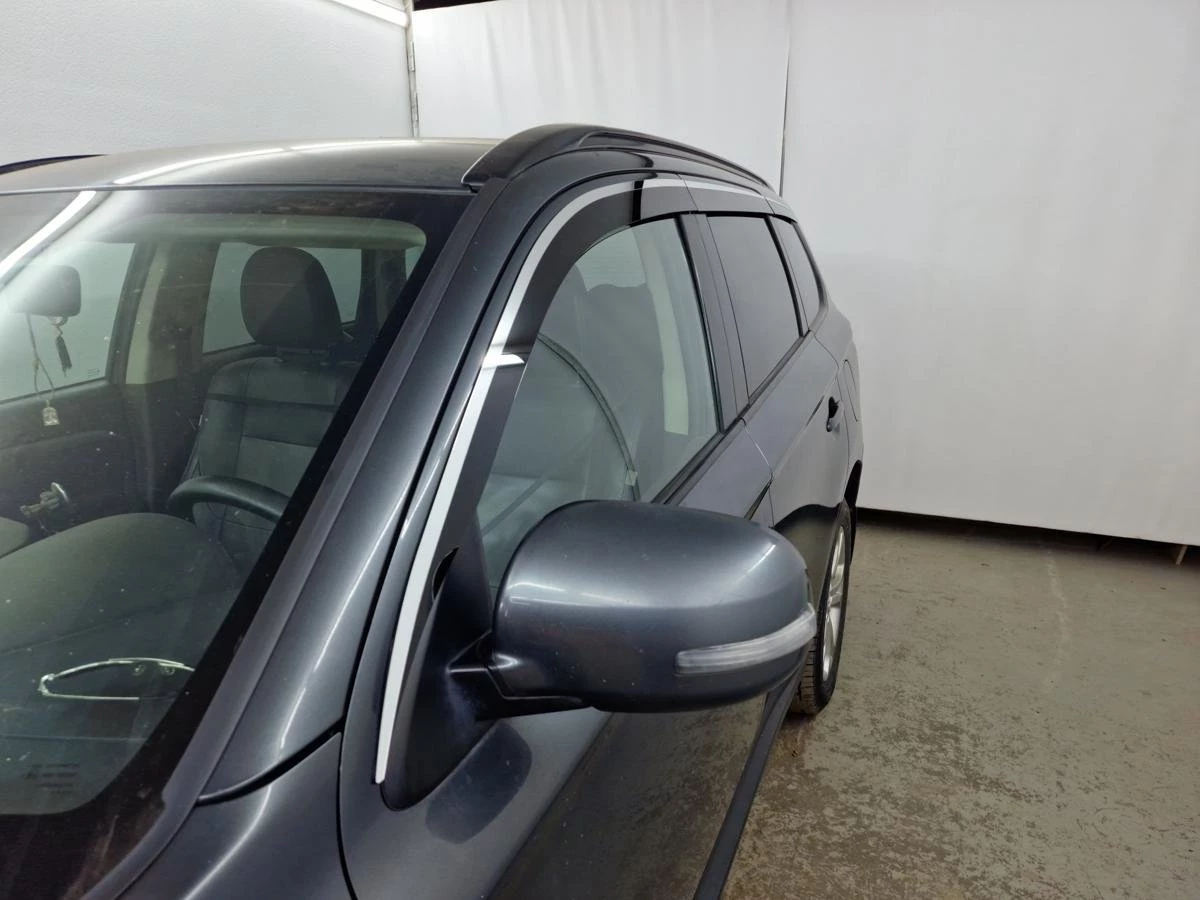 Дефлекторы окон 2D с хром накладками 6 шт. для Mitsubishi Outlander III