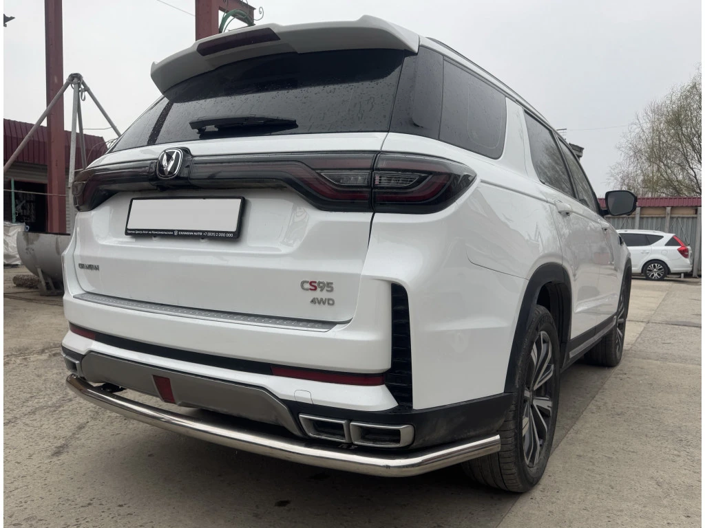 Защита заднего бампера угловая большая d60 мм для Changan CS95 I Рестайлинг 2  Юко CGCS95.23.21