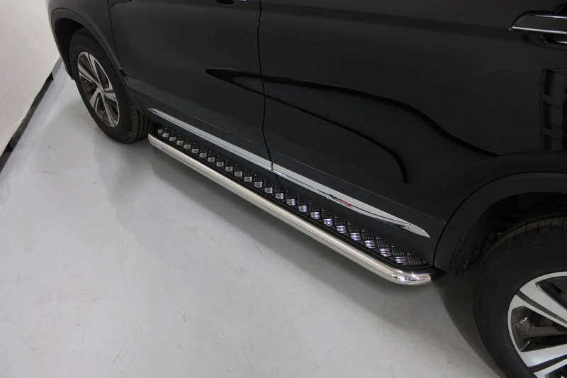 Пороги с площадкой 60,3 мм для Changan CS75 I Рестайлинг  ТСС CHANCS7520-19