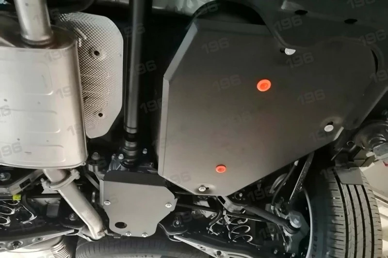 Защита топливного бака для Hyundai Santa Fe IV Рестайлинг Черный Alfeco ALF1150ST