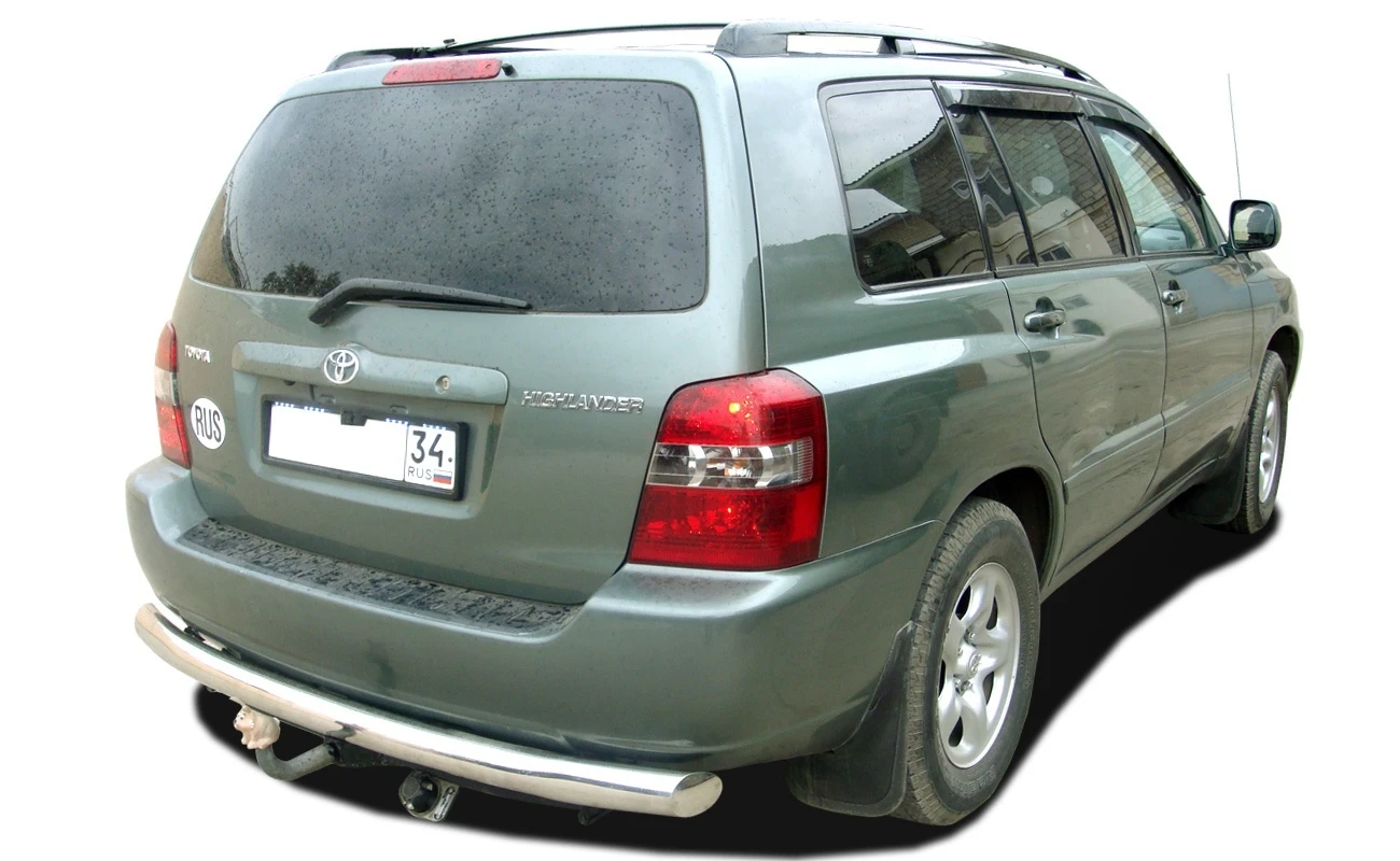 Защита заднего бампера d60 мм для Toyota Highlander I (U20) Рестайлинг  Юко THL.04.13