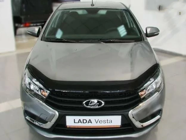 Дефлектор капота темный для LADA (ВАЗ) Vesta I Рестайлинг