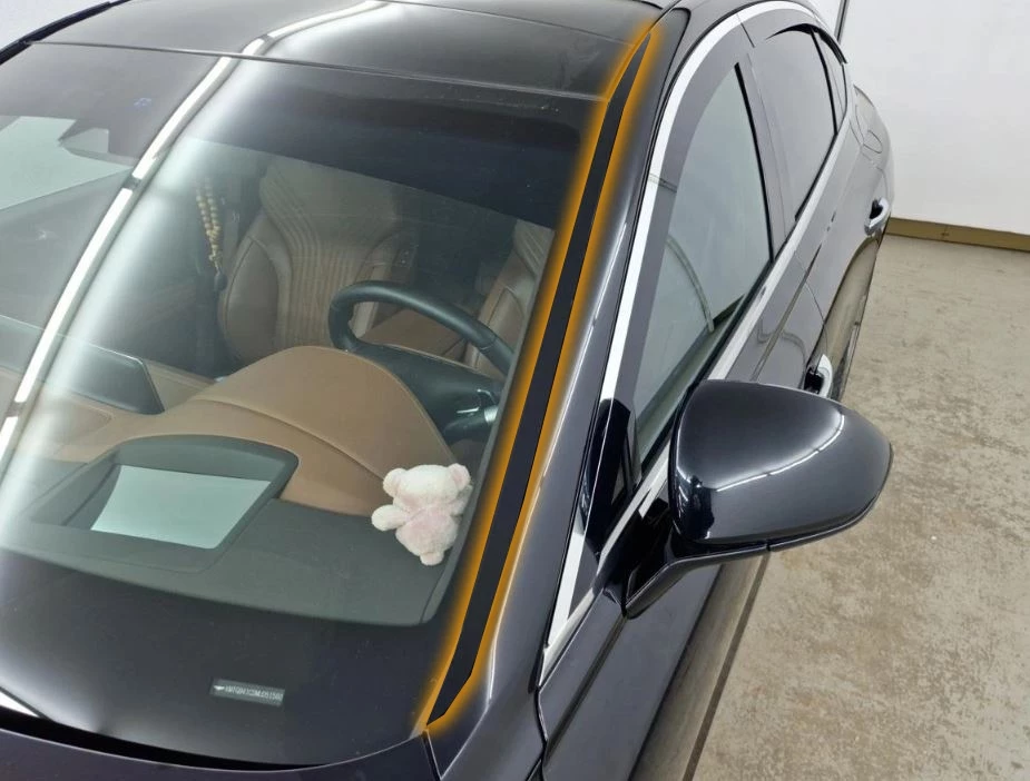 Водосток лобового стекла Премиум для Genesis G80 II Черный