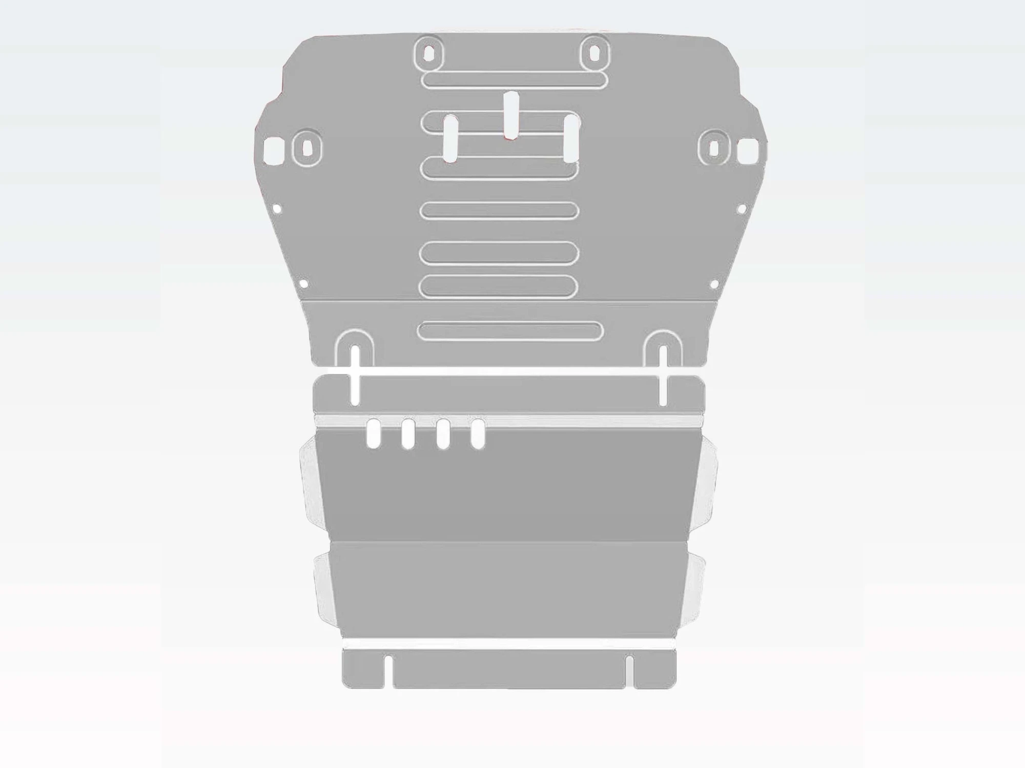 Защита картера и редуктора переднего моста 2 части для JAC T9 I  Alfeco ALF5629AL4