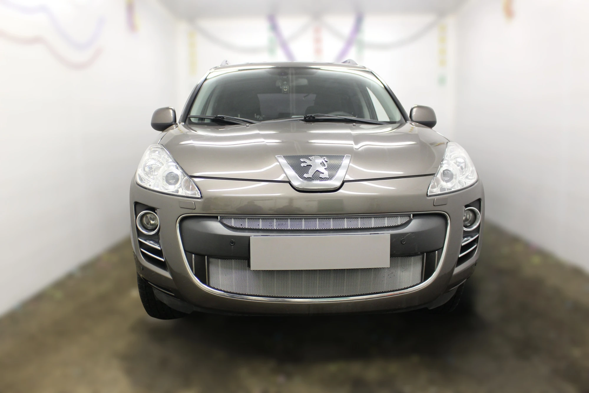 Комплект сеток chrome верх и низ для Peugeot 4007 Хром