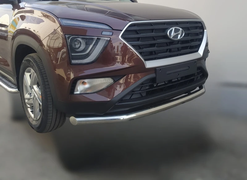 Защита переднего бампера d60 мм для Hyundai Creta II  Юко HYC.21.01