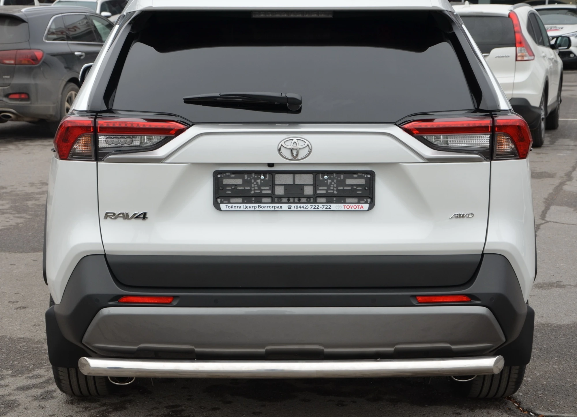 Защита заднего бампера d60 мм для Toyota RAV4 V (XA50)  Юко TRAV.19.11