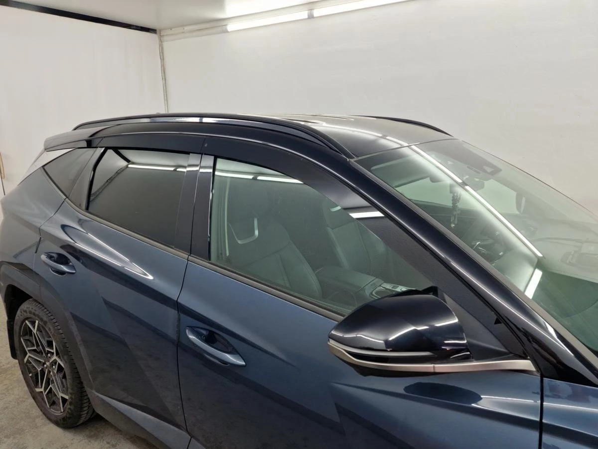 Дефлекторы окон 2D 6 шт. (под наклоном) (короткая база) для Hyundai Tucson IV Рестайлинг