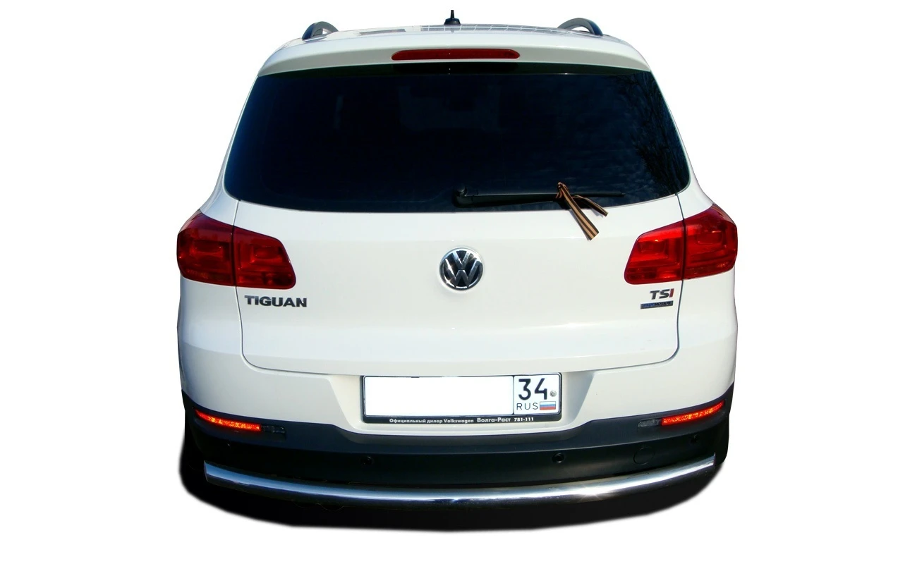 Защита заднего бампера d60 мм для Volkswagen Tiguan I Рестайлинг  Юко VWTG.11.13