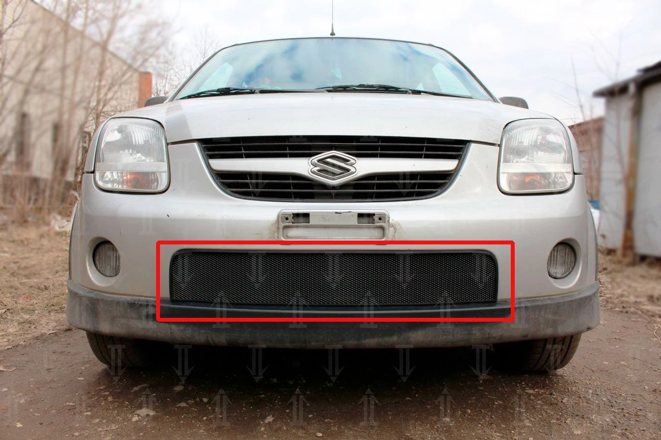 Защитная сетка радиатора для Suzuki Ignis II (HR) Черный Стрелка 11 SZIG05.black