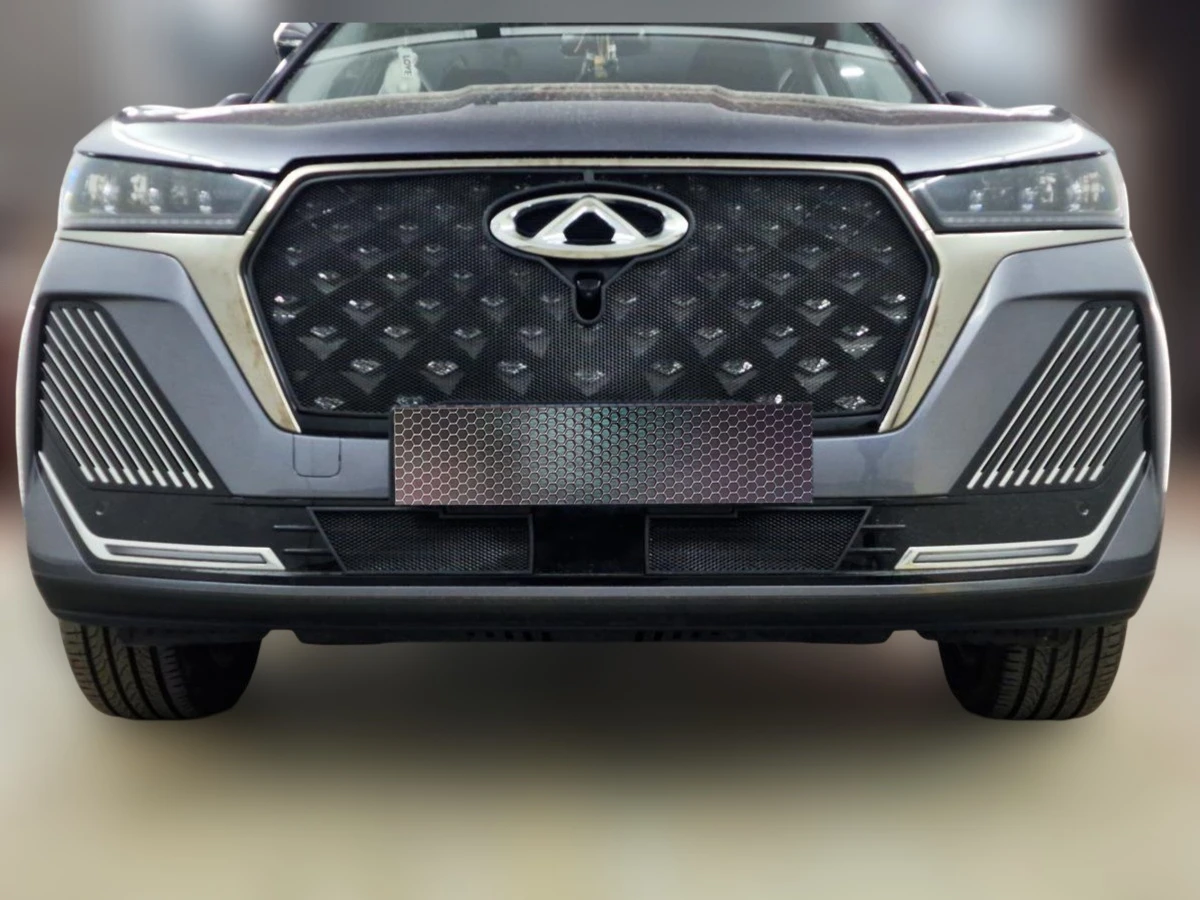 Комплект сеток black верх и низ 2 части для Chery Tiggo 7 Pro Max I Рестайлинг