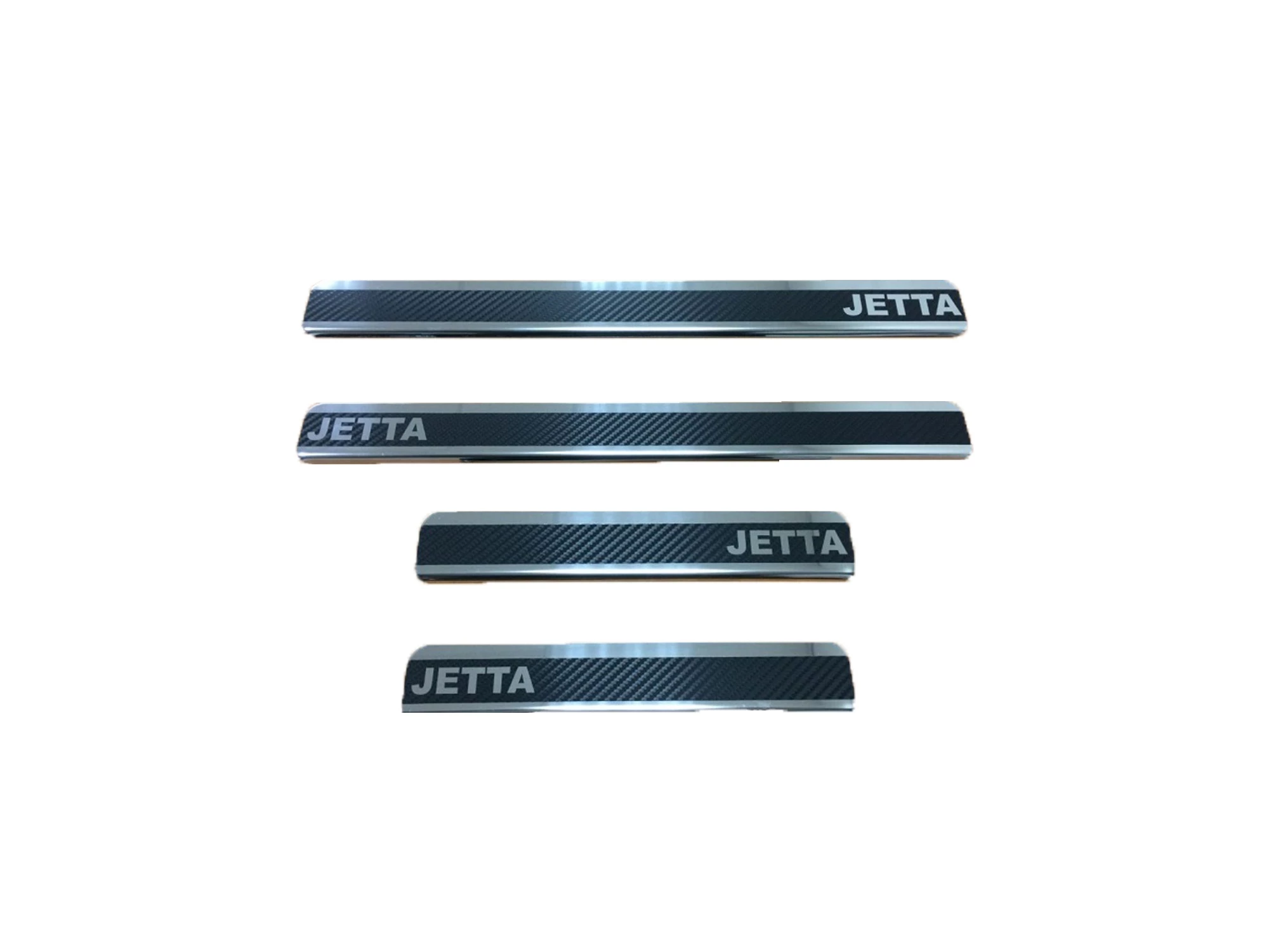 Накладки на пороги нержавеющая сталь под карбон 4шт. для Volkswagen Jetta VII