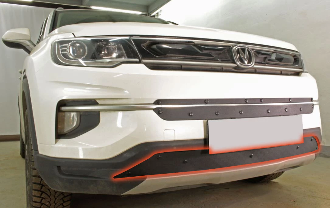 Зимняя заглушка радиатора к съемной сетке низ для Changan CS35PLUS I