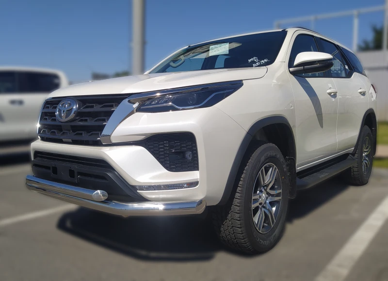 Защита переднего бампера двойная d76/60 мм для Toyota Fortuner II Рестайлинг  Юко TF.20.03