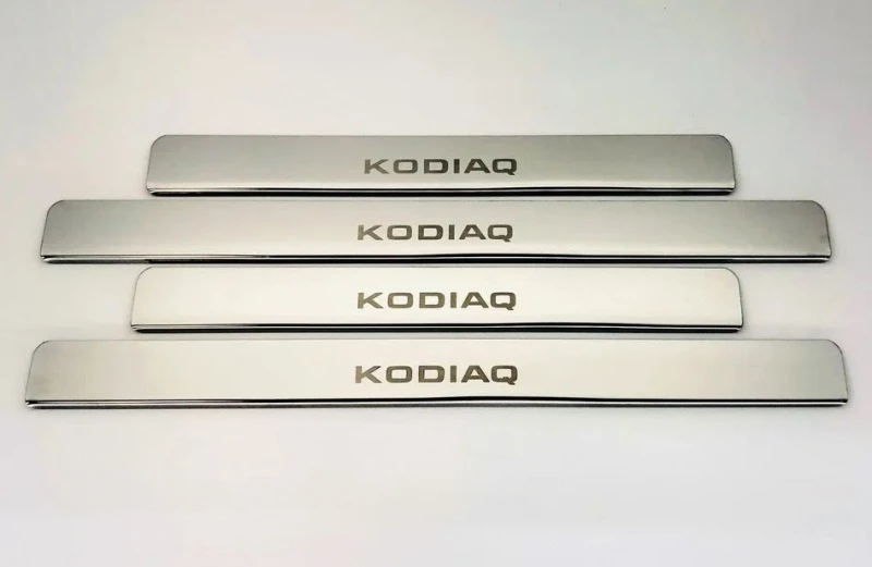 Накладки на пороги из нержавеющей стали 4шт. для Skoda Kodiaq I  INOX INOX.SKO.KODIAQ.2016.ST
