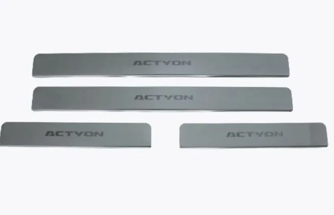 Накладки на пороги из нержавеющей стали 4шт. для SsangYong Actyon II Рестайлинг  INOX INOX.SSY.ACT.2010.ST