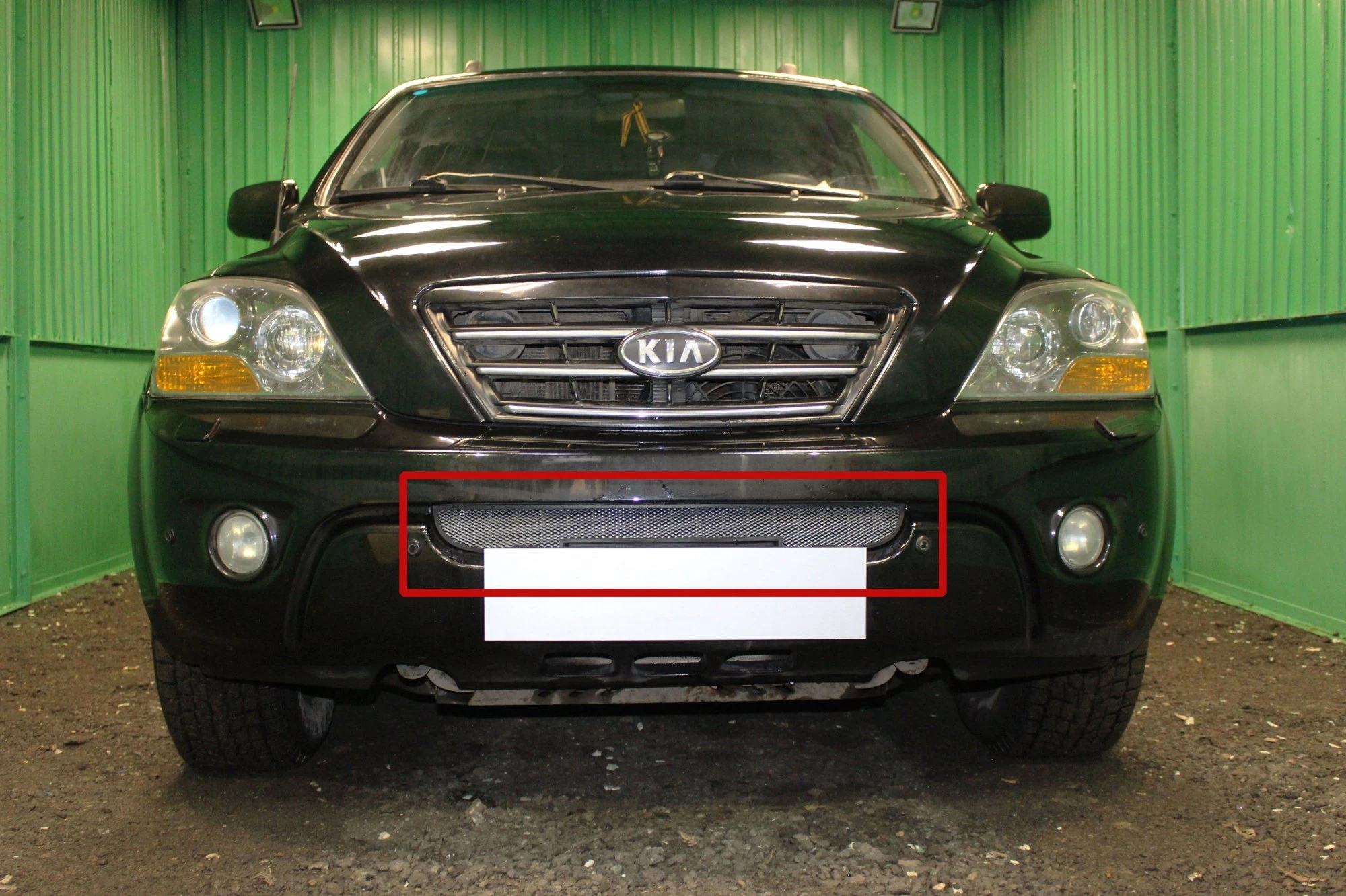 Защитная сетка радиатора низ для Kia Sorento I Рестайлинг