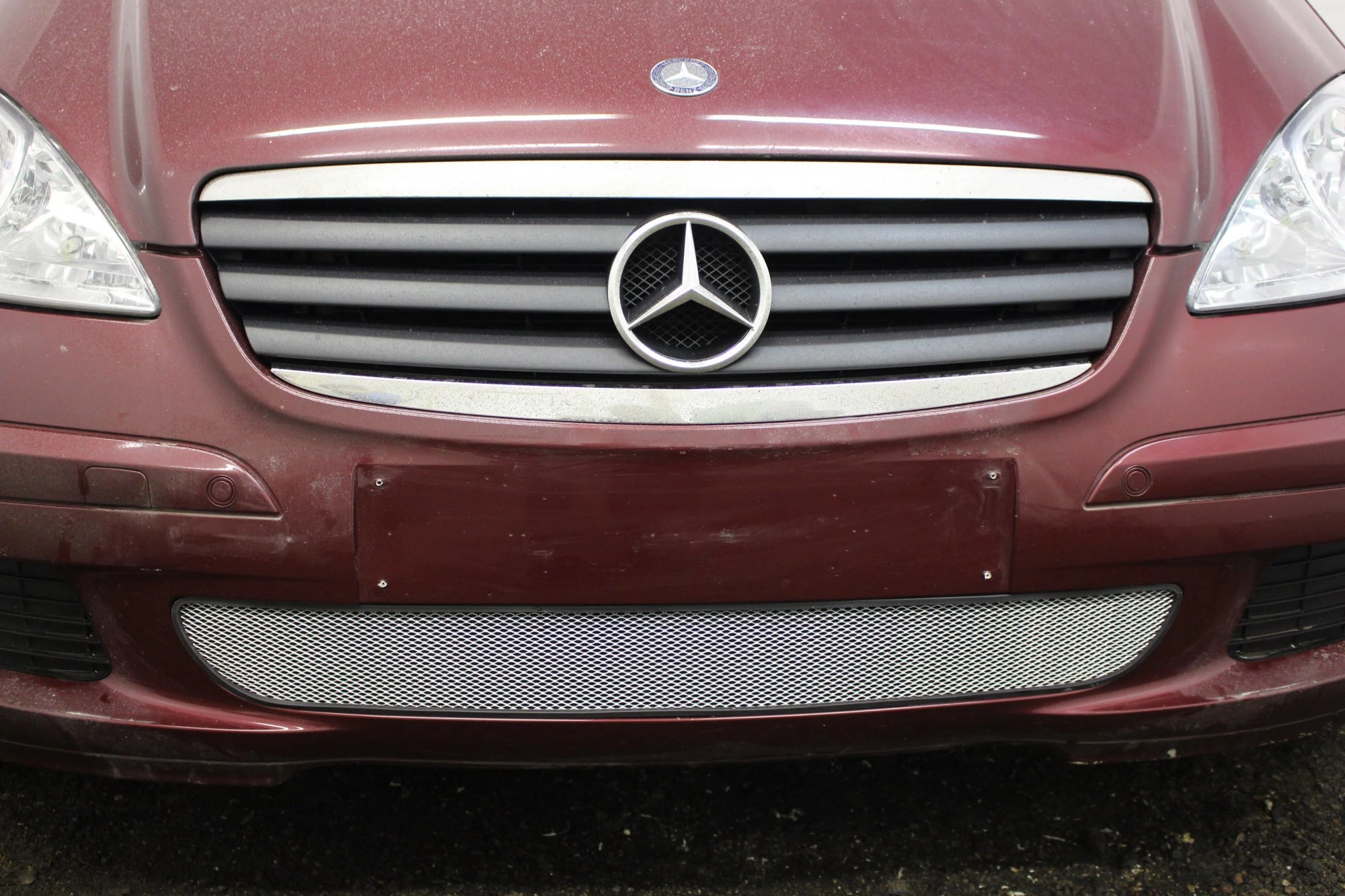 Защитная сетка радиатора для Mercedes-Benz A-Класс II (W169) Хром Стрелка 11 MBA04.chrome