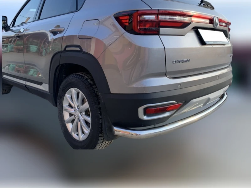 Защита заднего бампера угловая большая d60 мм для Changan CS35PLUS I Рестайлинг  Юко CGCS35P.21.21