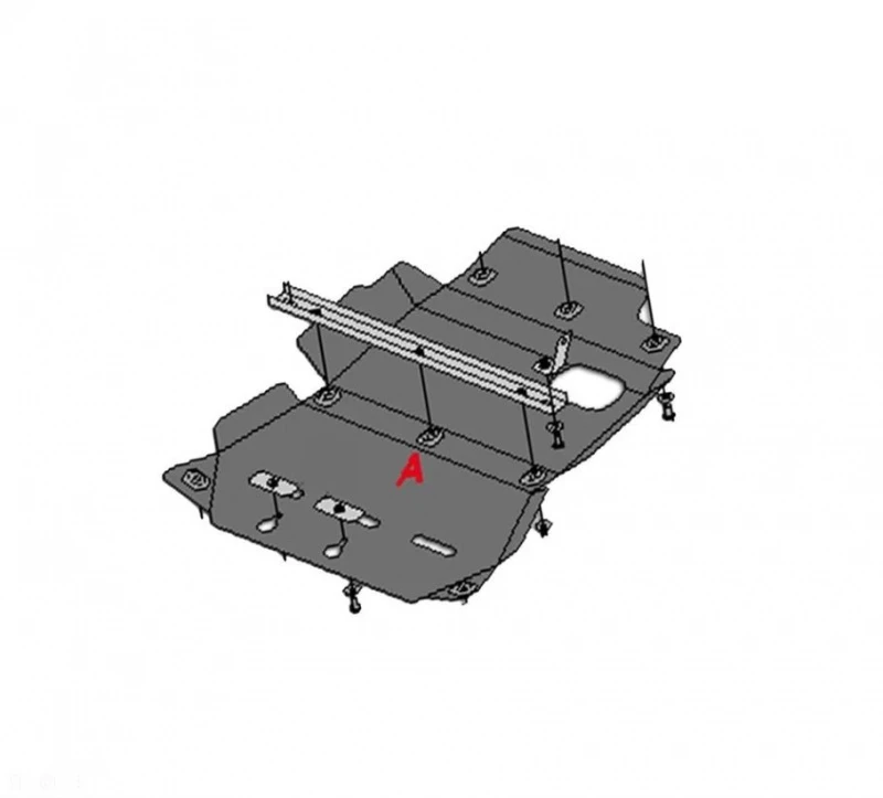 Защита картера и КПП для Toyota Land Cruiser 70 Series Рестайлинг  Alfeco ALF24571AL4