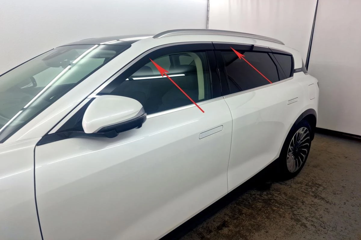 Дефлекторы окон 2D с хром накладками 6 шт. для Voyah Free I