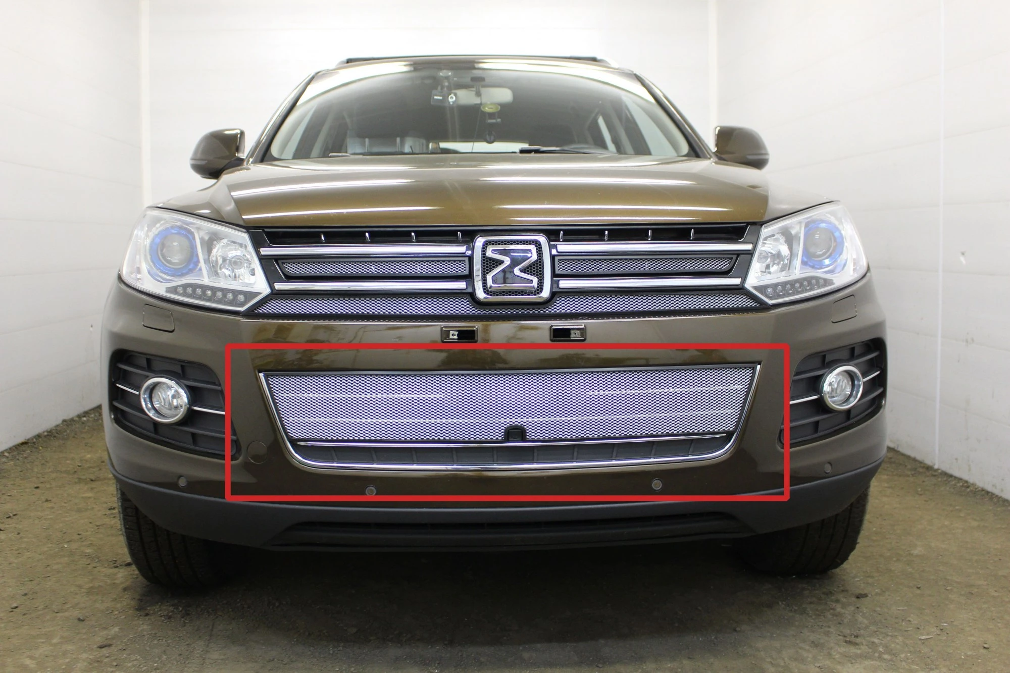 Защитная сетка радиатора низ для Zotye T600 I Хром