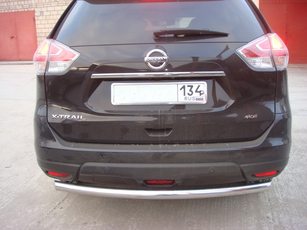 Защита заднего бампера d60 мм для Nissan X-Trail III
