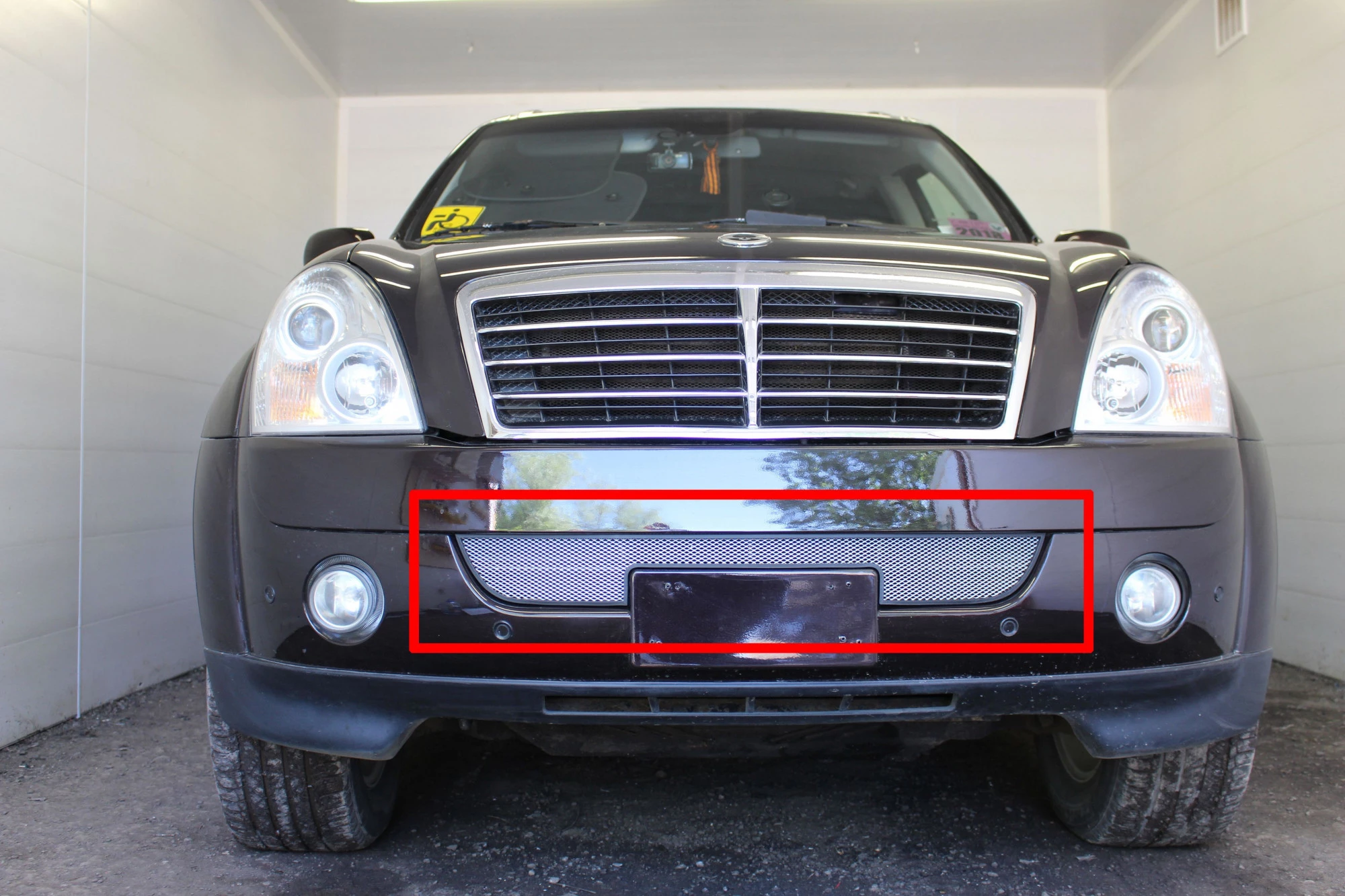 Защитная сетка радиатора для SsangYong Rexton II Хром