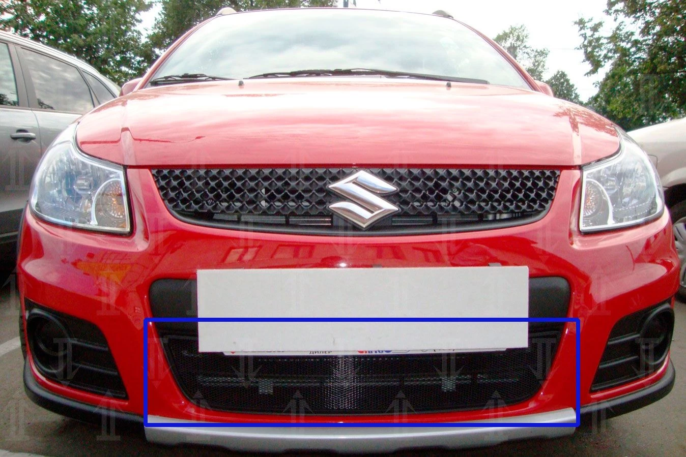 Защитная сетка радиатора для Suzuki SX4 I (Classic) Рестайлинг