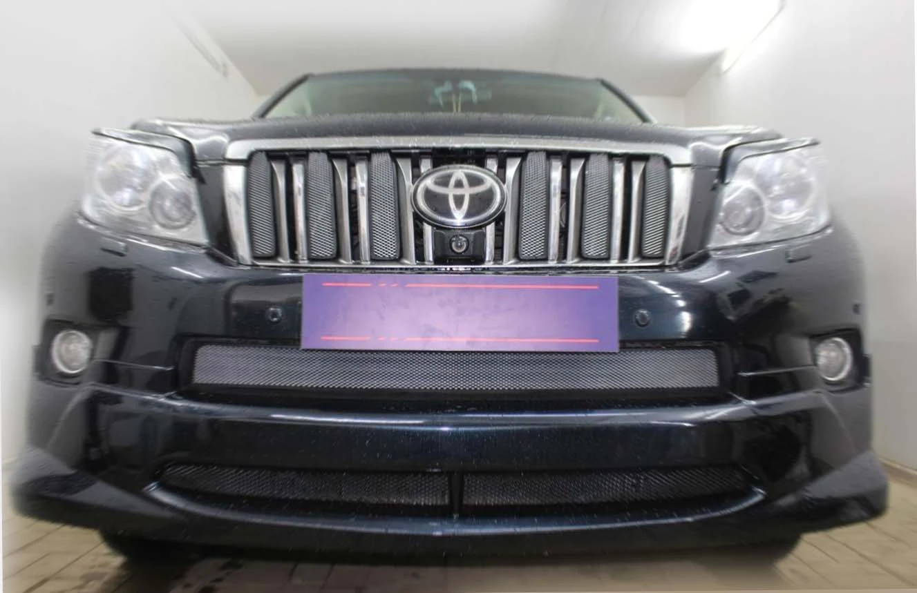 Комплект сеток chrome верх 6 частей и низ для Toyota Land Cruiser Prado 150 Series Хром Стрелка 11 TLC150.top.chrome-TLC150.chrome