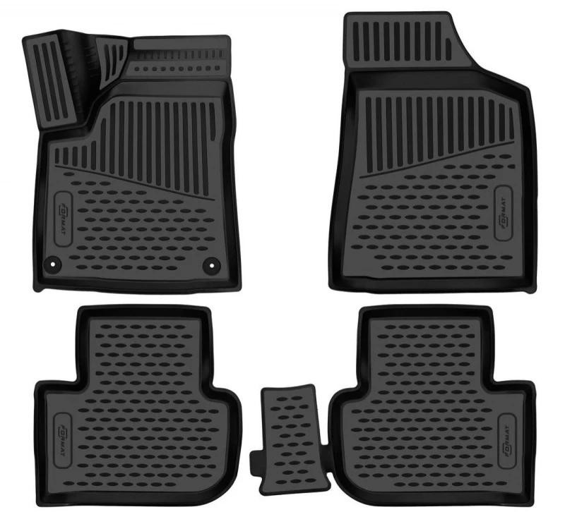Коврики 3D в салон полиуретан 4шт для Toyota RAV4 IV (XA40) Рестайлинг Черный FORMAT FORMAT.CARTYT00007k