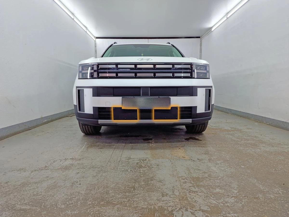 Зимняя заглушка радиатора к съемной сетке низ 2 части для Hyundai Santa Fe V (MX5)