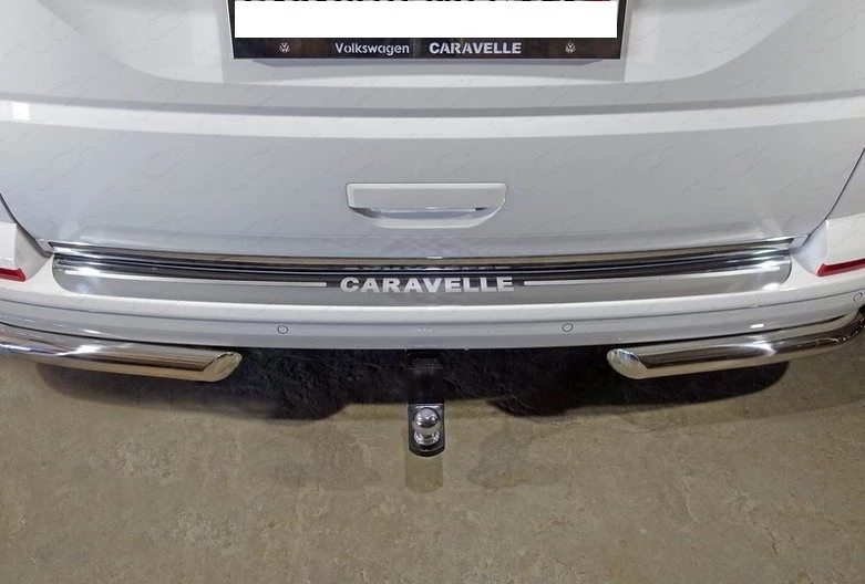 Накладка на задний бампер зеркальный лист для Volkswagen Caravelle T6 Рестайлинг