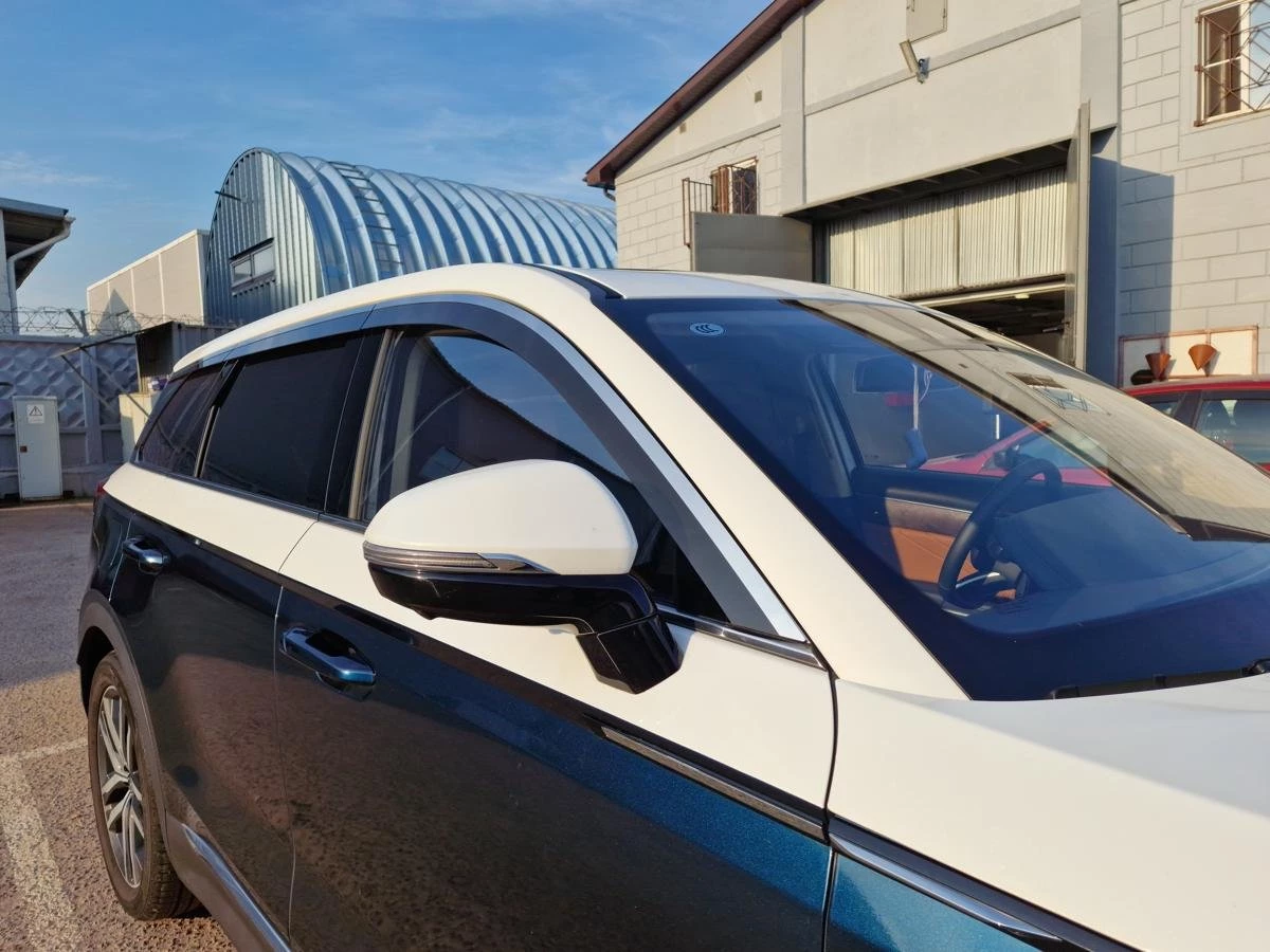 Дефлекторы окон с хром накладками 2D 6 шт для FAW Bestune T99 I Рестайлинг