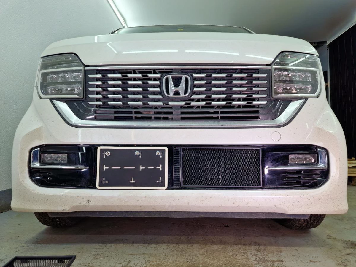 Защитная сетка радиатора низ для Honda N-WGN II Рестайлинг Черный Стрелка 11 HONNW22.black2