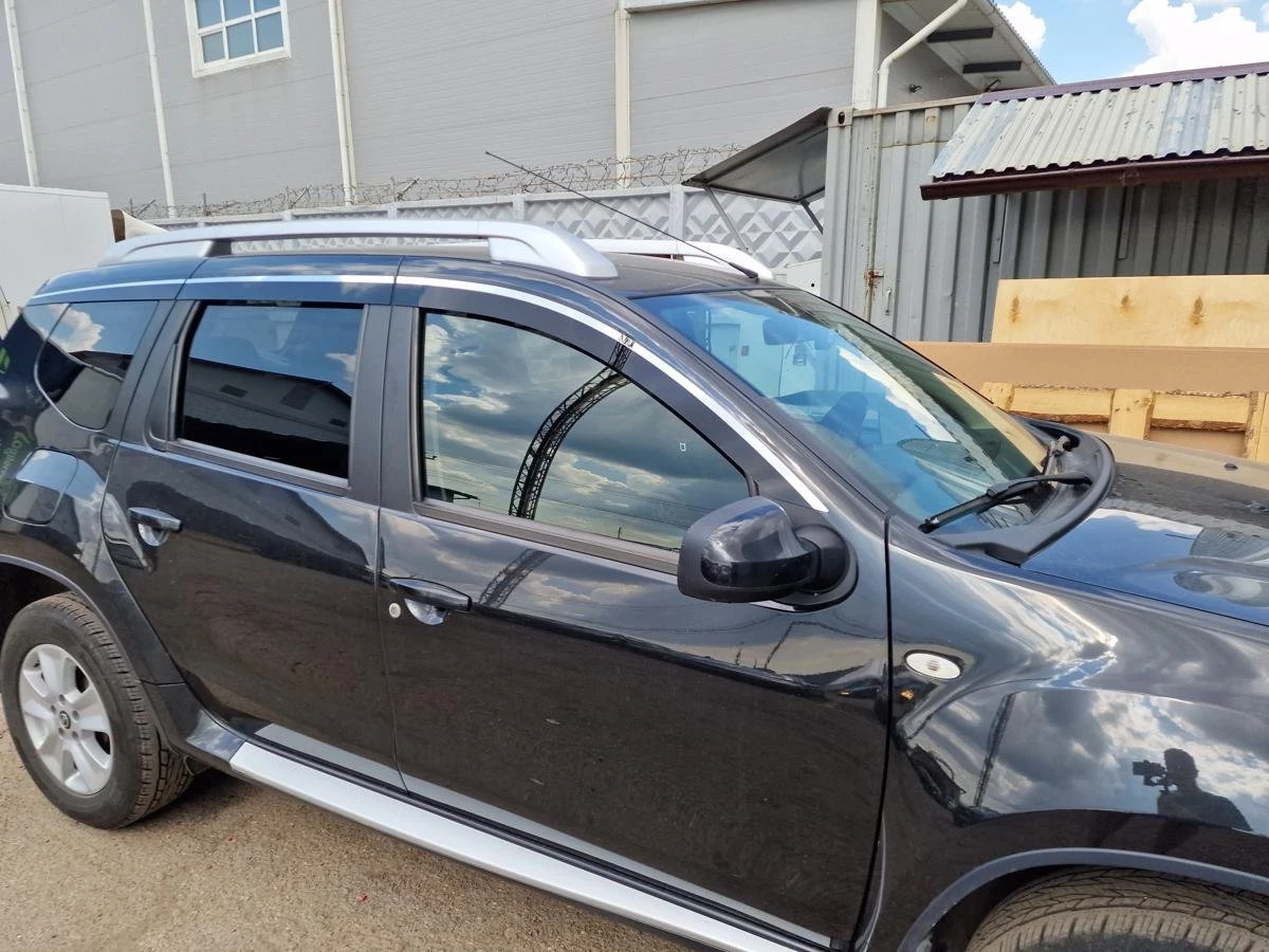 Дефлекторы окон с хром накладками 2D 6 шт для Nissan Terrano III (D10)