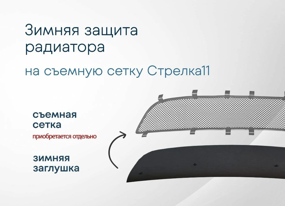 Зимняя заглушка радиатора к съемной сетке бок 2 части для Fiat Ducato III Рестайлинг