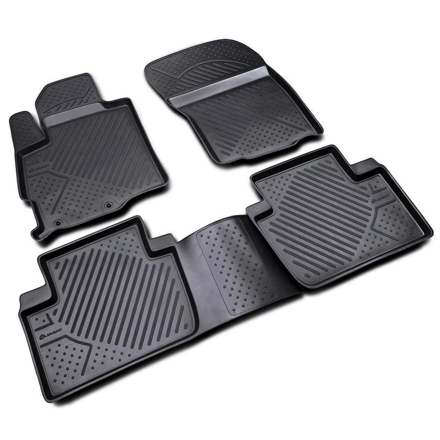 Коврики в салон полиуретан 4шт для Peugeot 4007 Черный