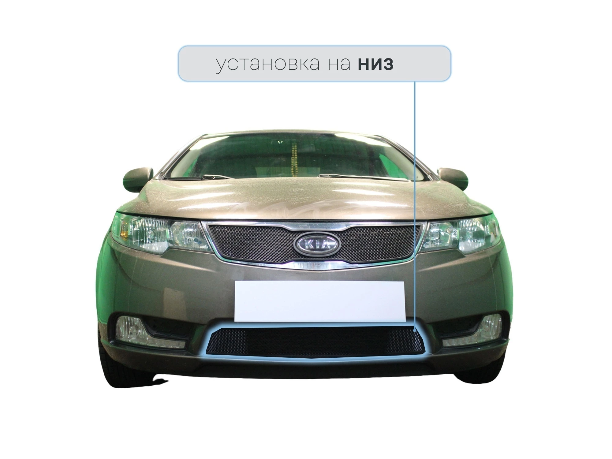 Защитная сетка радиатора низ для Kia Cerato II