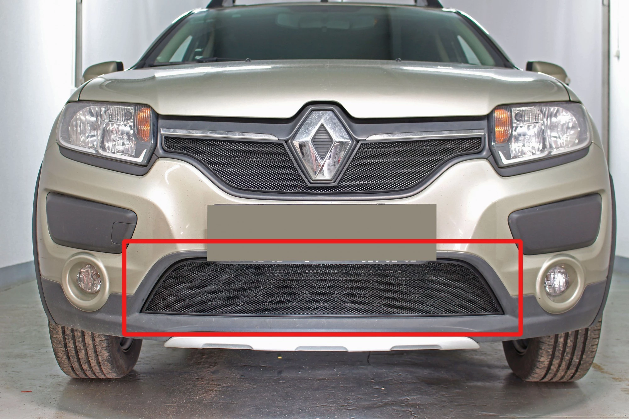 Защитная сетка радиатора на низ для Renault Sandero II