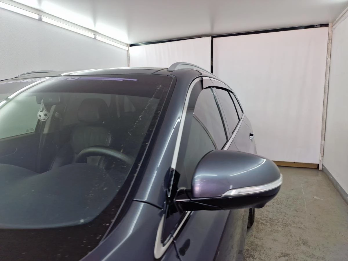 Дефлекторы окон 2D с хром накладками 6 шт. для Kia Sorento III Prime