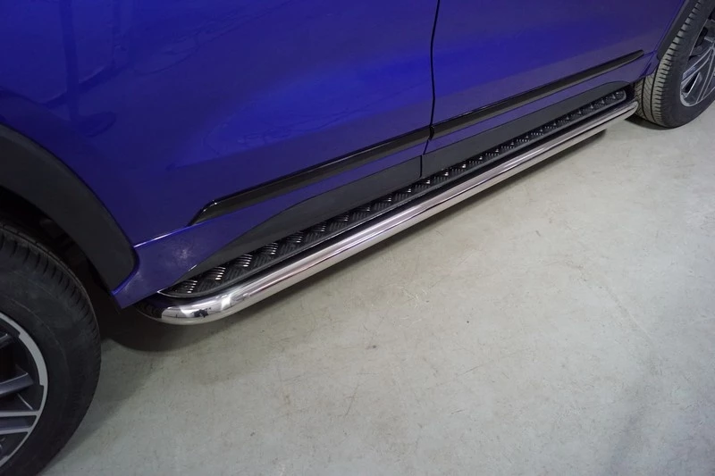 Пороги с площадкой 60,3 мм для EXEED LX I Рестайлинг