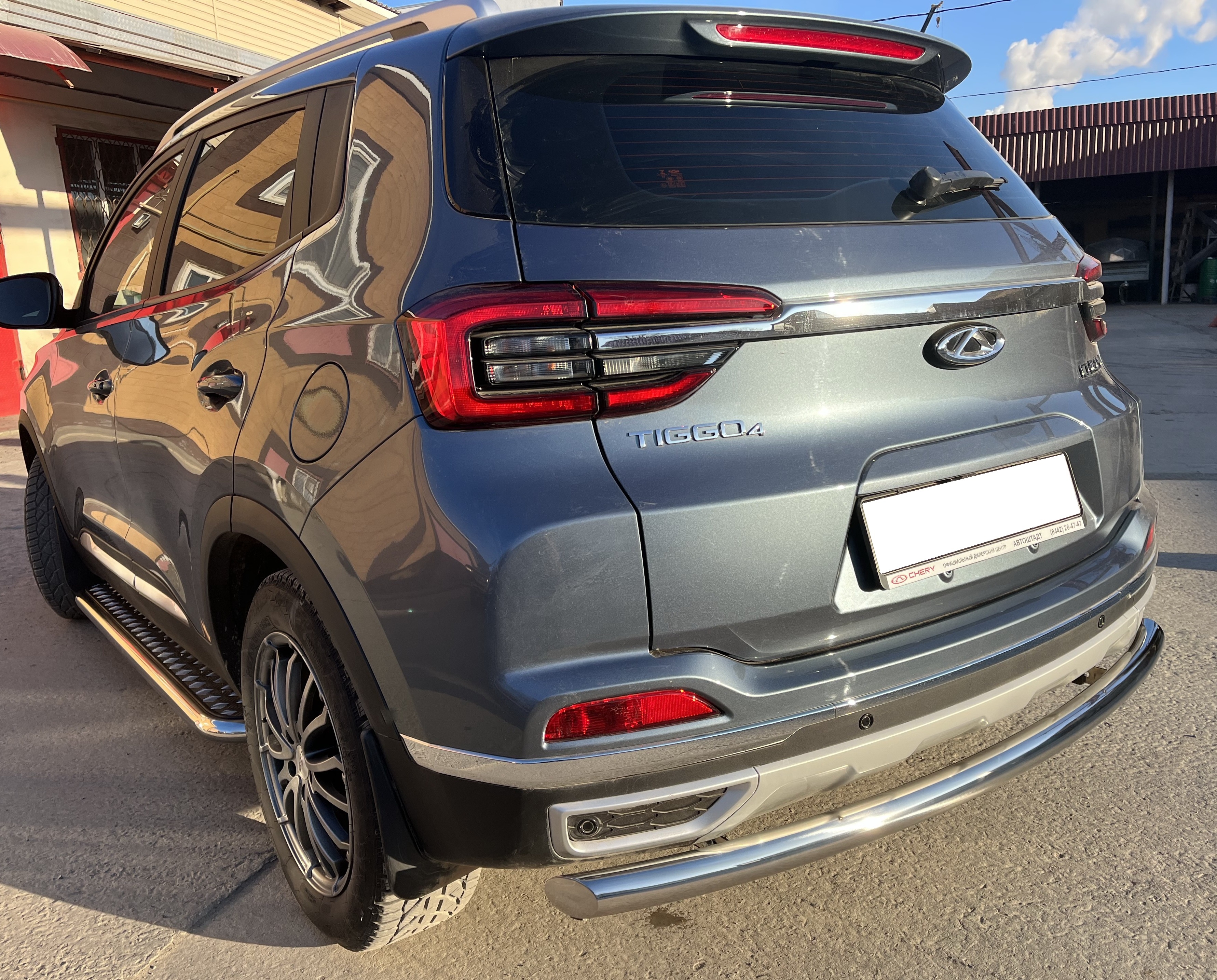 Защита заднего бампера d60 мм для CHERY Tiggo 4 Pro I Рестайлинг