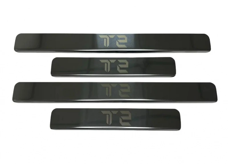 Накладки на пороги из нержавеющей стали 4шт. для Jetour T2 Хром INOX INOX.JETO.T2.2023.ST