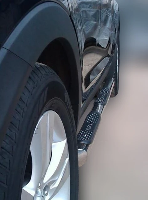Пороги труба с проступью d76 мм для Nissan Pathfinder III  Юко NPF.04.93